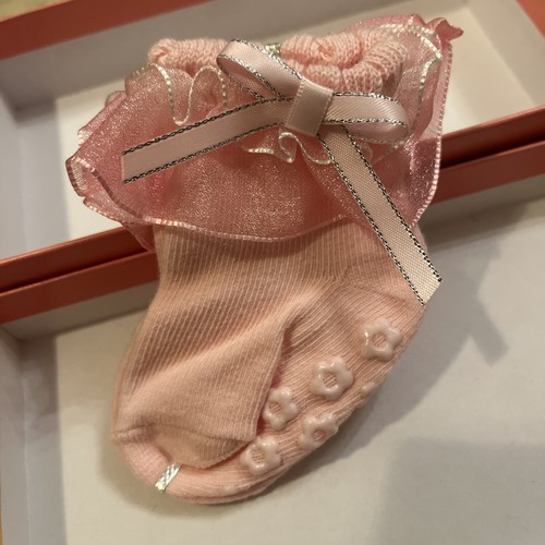 Cute pink bow silver socks - cute,