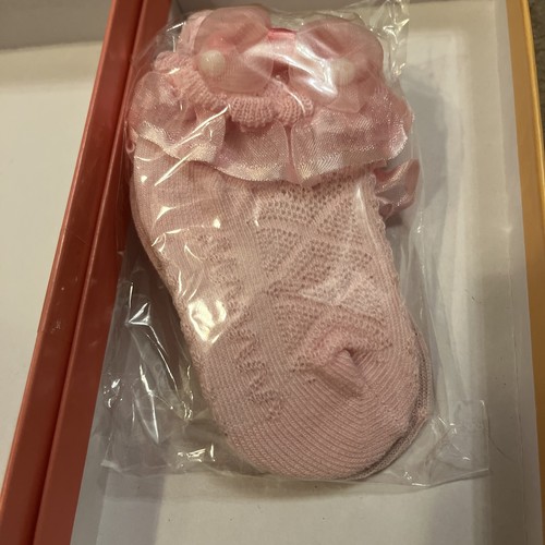 Cute frilly pink bow - , socks